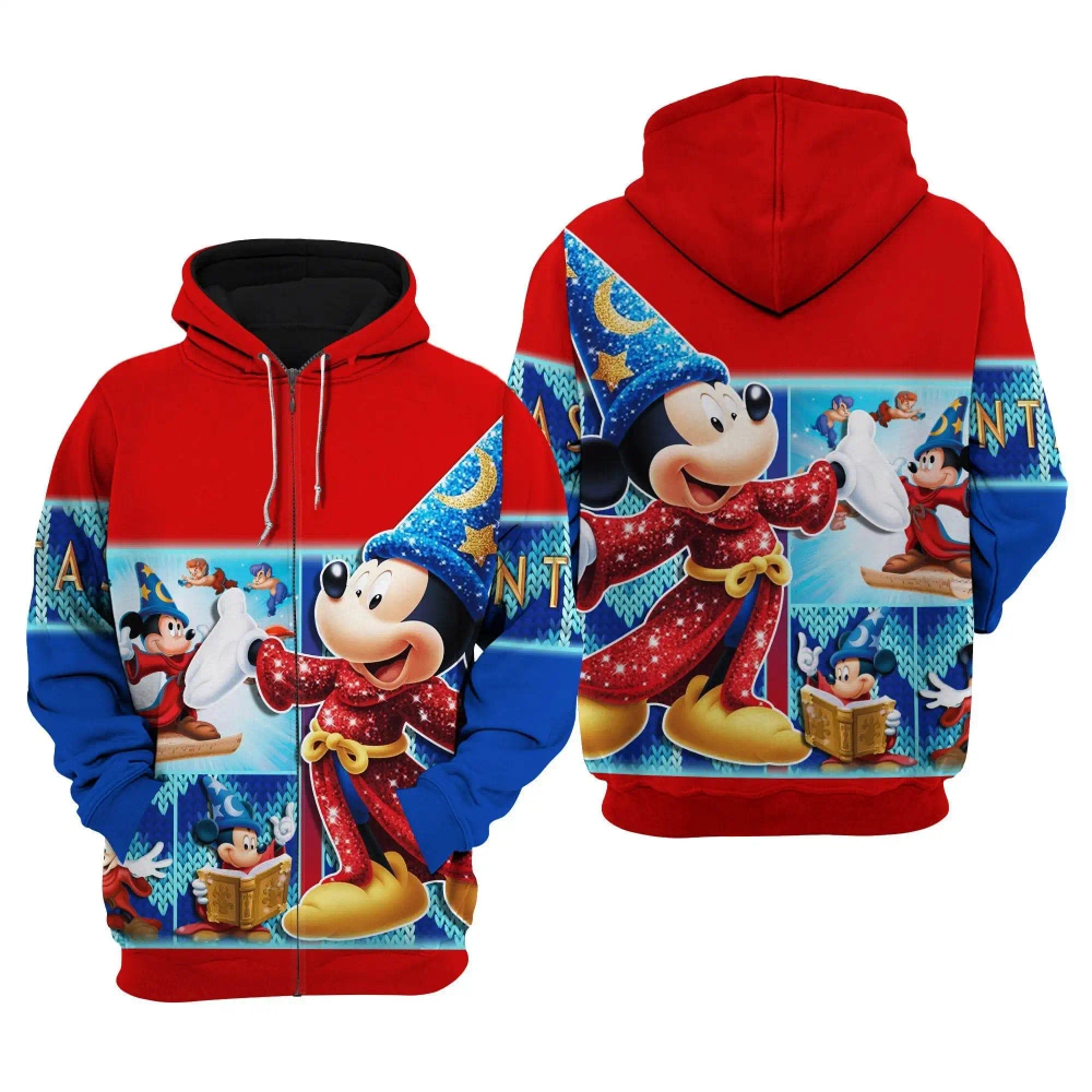 Disney Fantasia Mickey Mouse Disney Graphic Cartoon Outfits Clothing Men Women Kids Toddlers Hoodie 3D