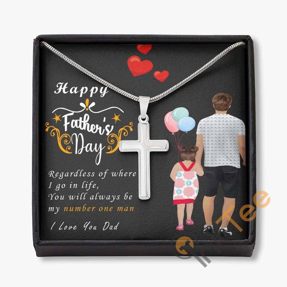 Gift For Father's Day Cross Necklace Personalized Gifts