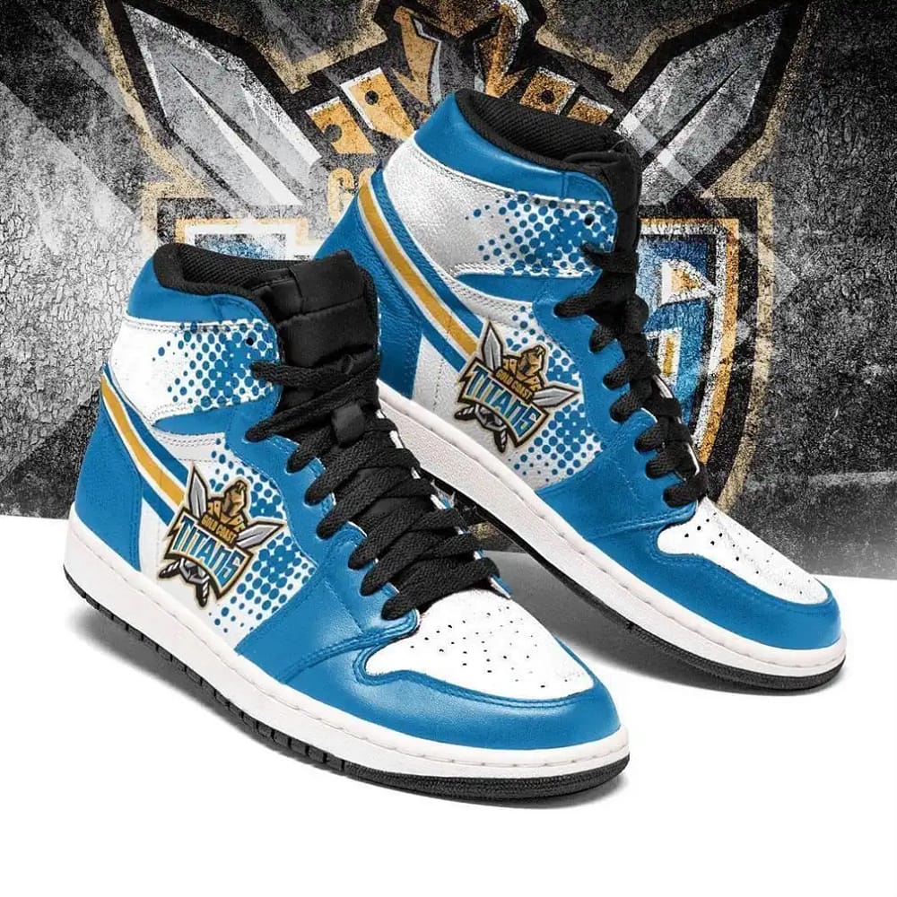 Gold Coast Titans Nrl Fashion Sneakers Perfect Gift For Sports Fans Air Jordan Shoes