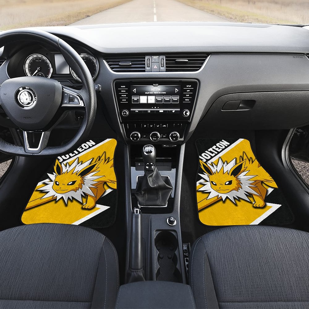 Inktee Store - Jolteon Custom Anime Pokemon Interior Accessories Car Floor Mats Image