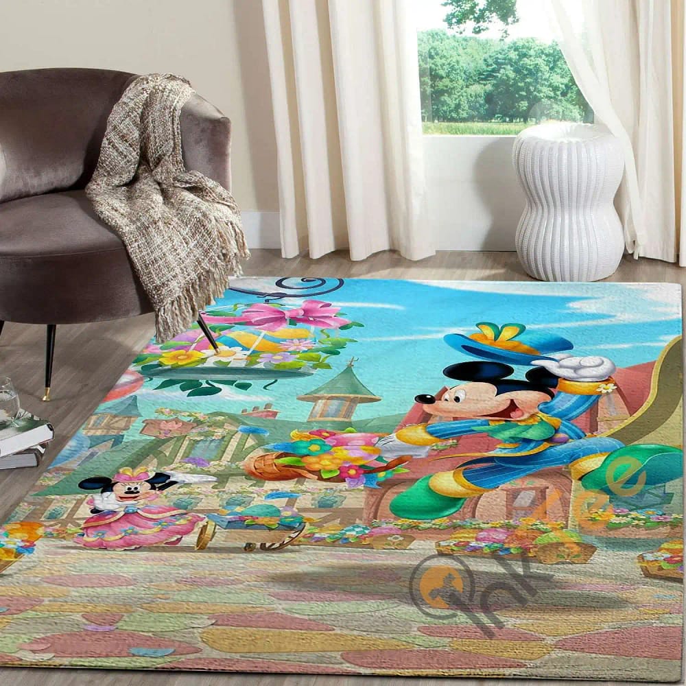 Mickey Mouse And Minnie Mouse Rug