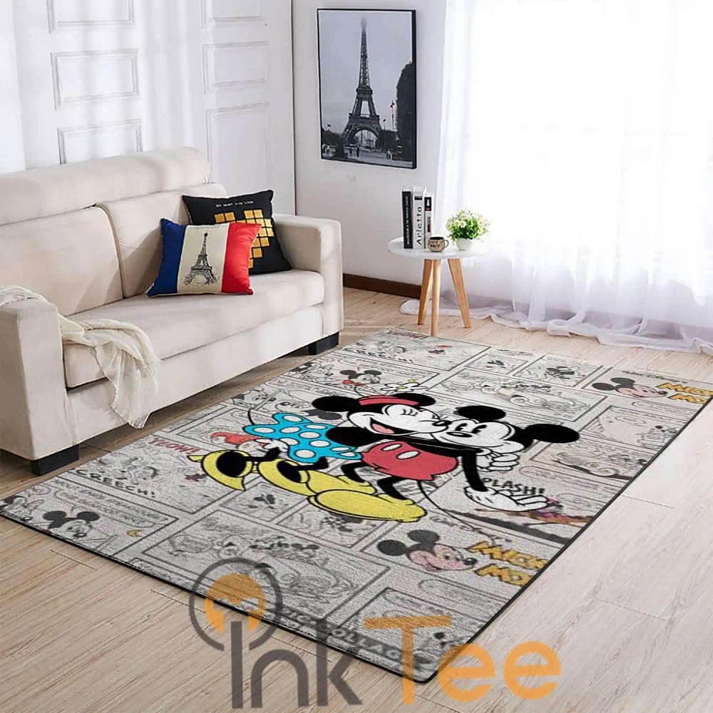 Minnie And Mickey Mouse Couple Living Room Area Amazon 4094 Rug