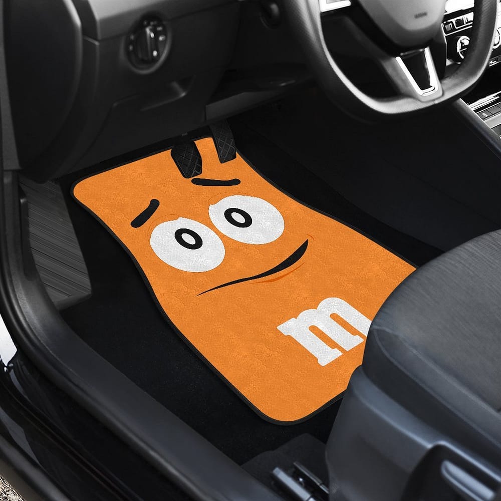 Inktee Store - M&Amp;M Chocolate Orange Front And Back Car Floor Mats Image