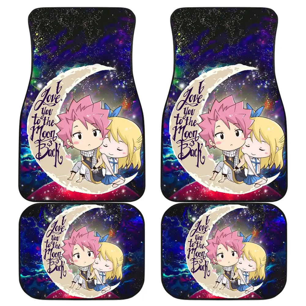 Natsu Fairy Tail Anime Love You To The Moon Galaxy Car Floor Mats