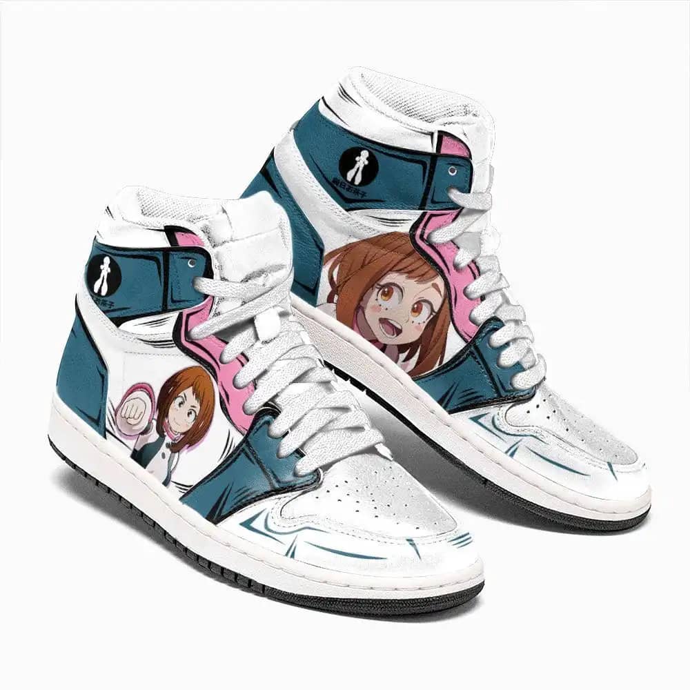 Ochako Uraraka Mha Custom Anime Air Jordan Shoes