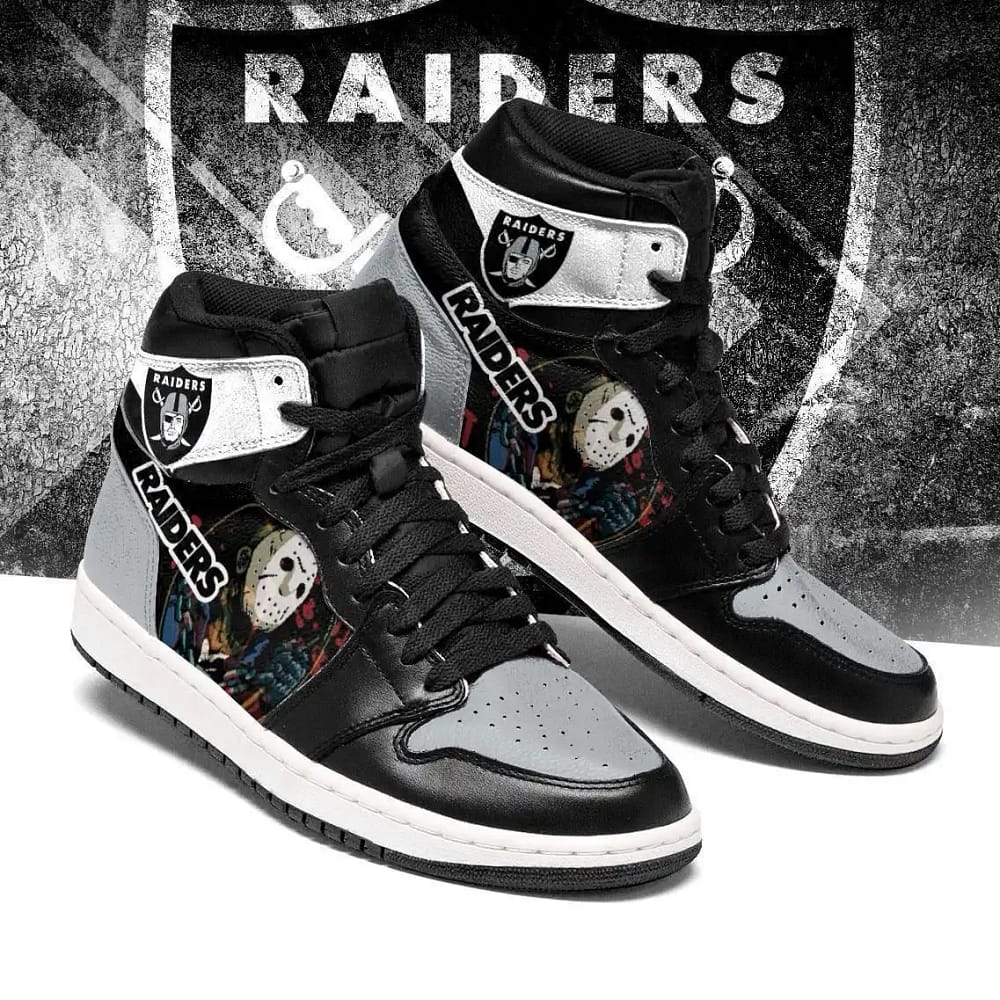 Official Oakland Raiders Nfl Football Team Sneakers Perfect Gift For Fans Air Jordan Shoes