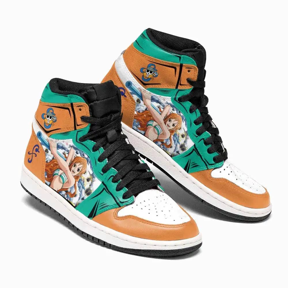 One Piece Nami Custom Anime Air Jordan Shoes