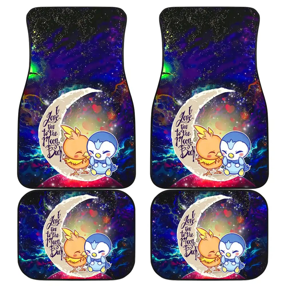 Pokemon Torchic Piplup Love You To The Moon Galaxy Car Floor Mats