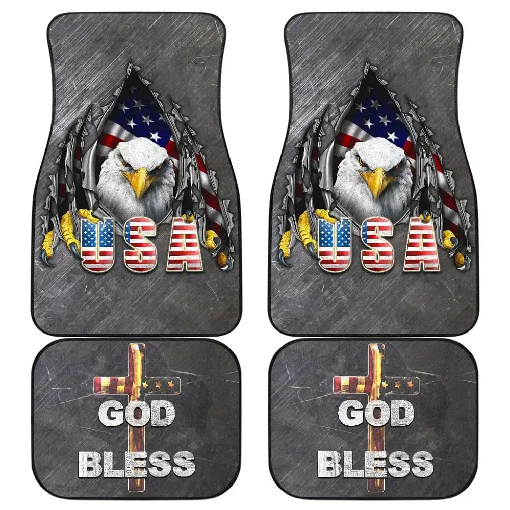 Us Independence Day Eagle Flying Love Independence Strength Freedom Car Floor Mats