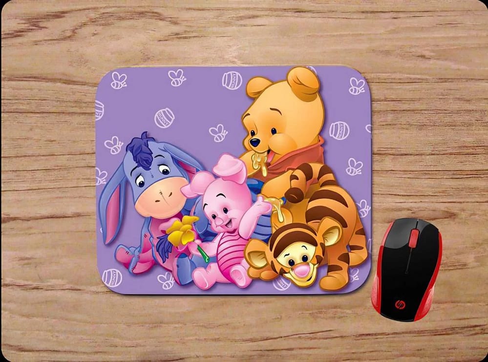 Baby Pooh And Friends Piglet Tigger Eeyore Purple Mouse Pads