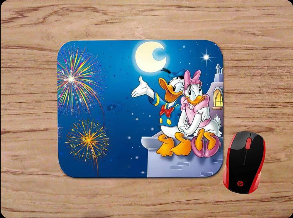Donald And Daisy Duck Fireworks Mouse Pads