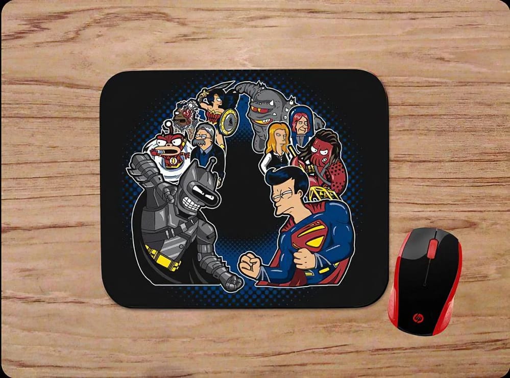 Futurama Characters Super Heroes Mouse Pads