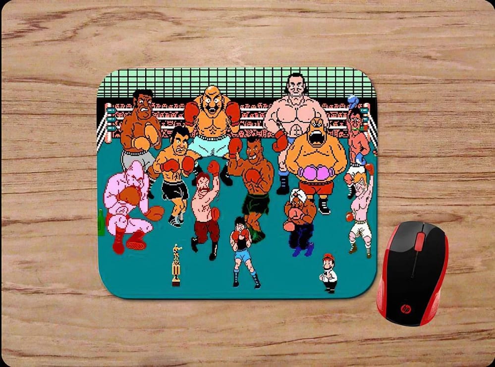 Mike Tyson Punch Out Character Collage Pc Gaming Mouse Pads