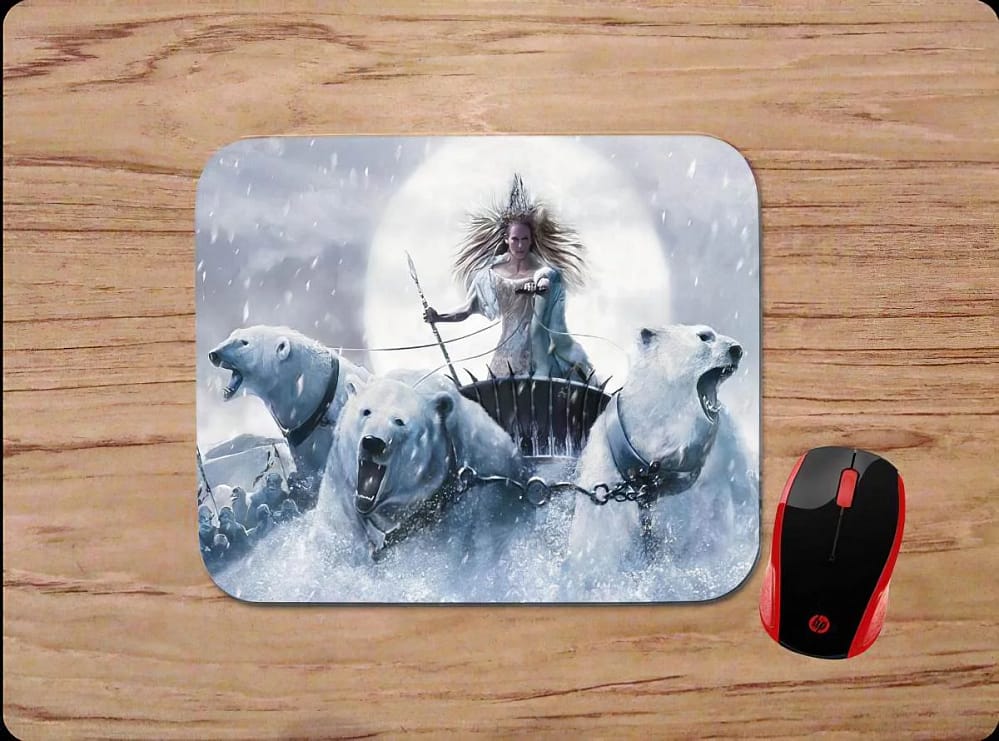 Snow Queen Bears Narnia Theme Mouse Pads