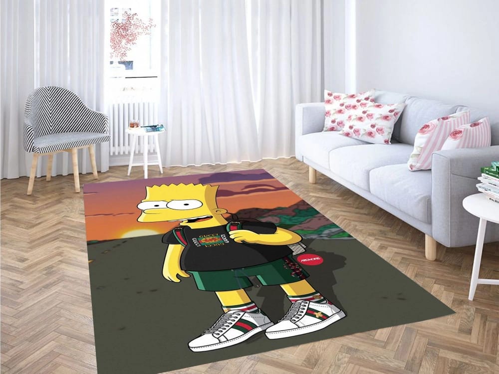 Bart Simpson North Face Carpet Rug