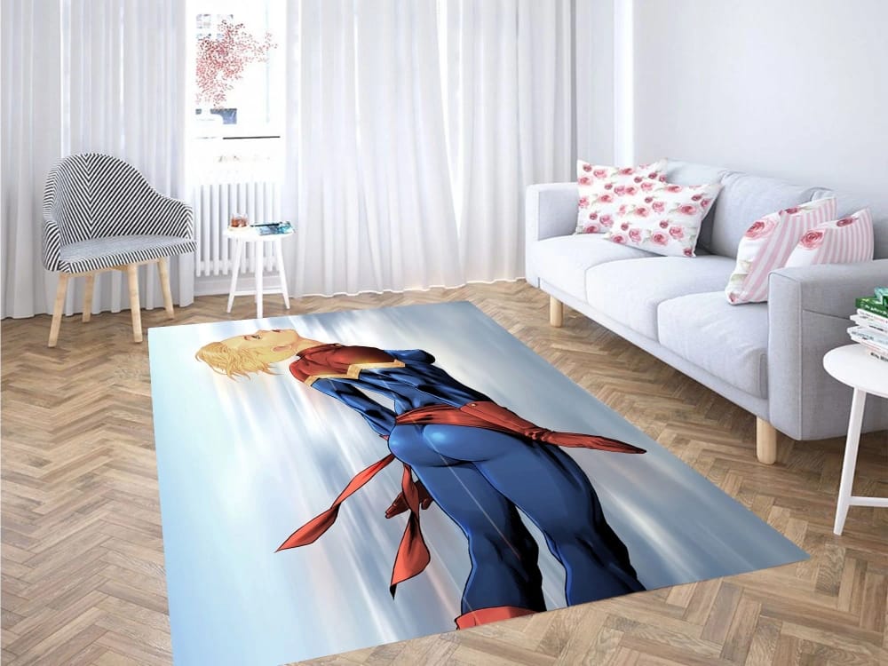 Captain Marvel Art Carpet Rug