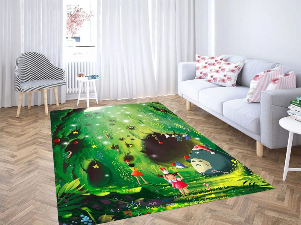 Christmas Totoro Carpet Rug
