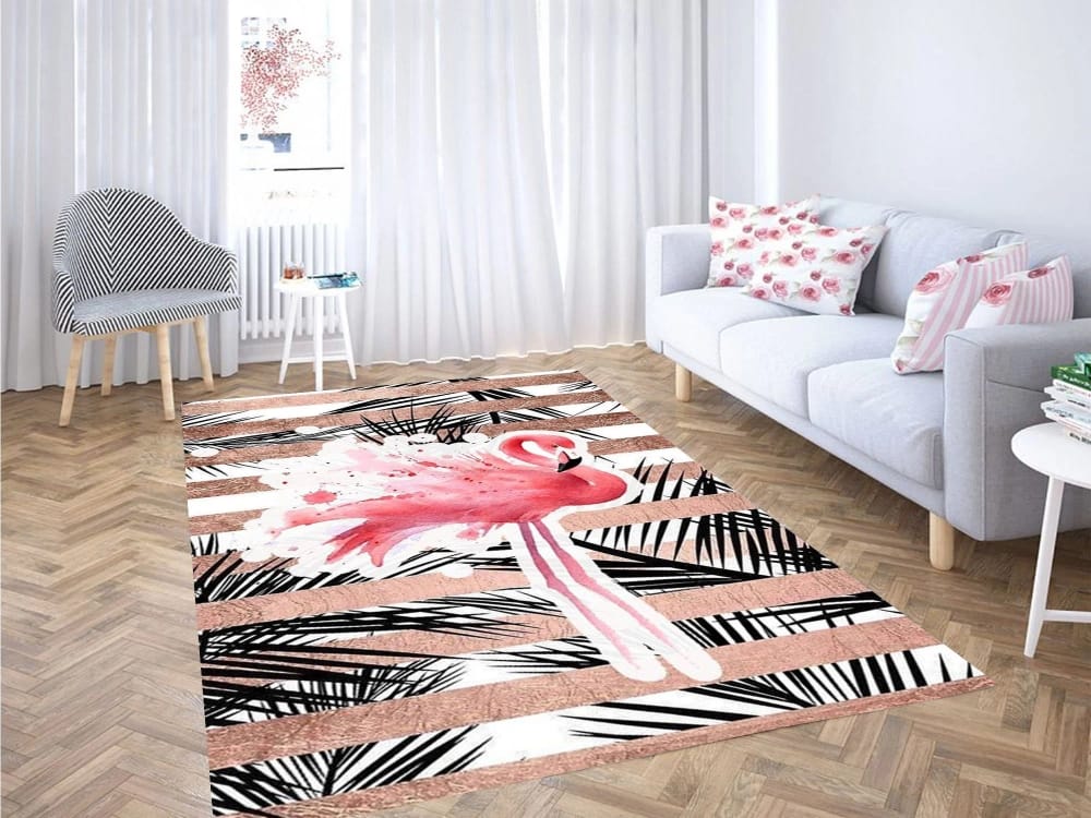 Flamingo Background Carpet Rug