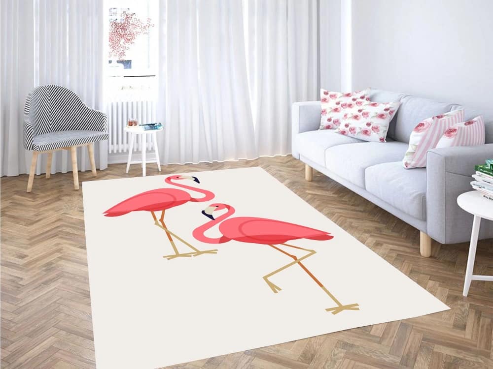 Flamingo Vector Cute Carpet Rug