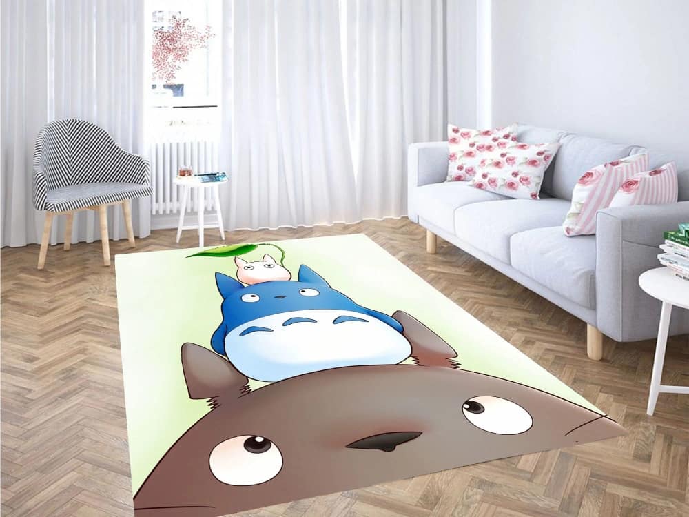 Three Character Totoro Carpet Rug