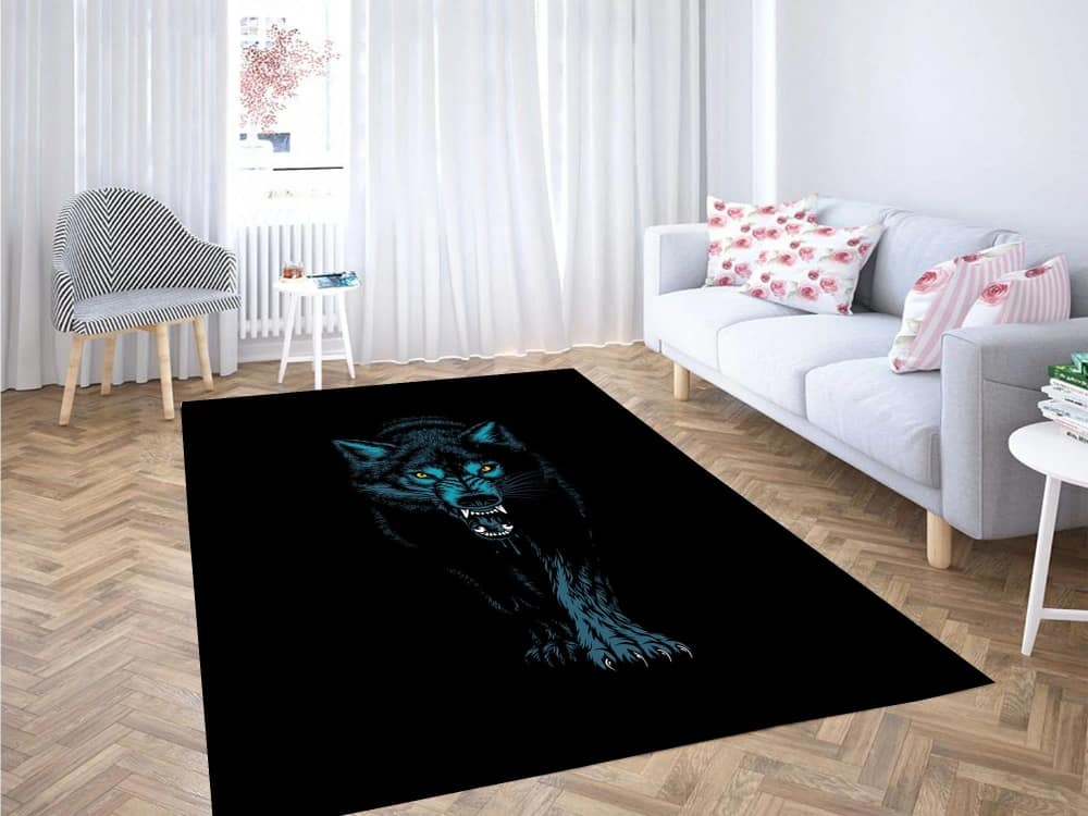 Wolf Skateboard Carpet Rug