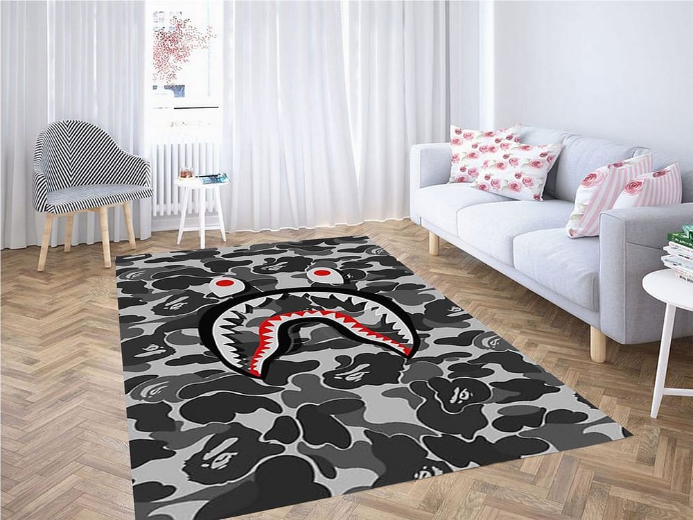 Bape Shark Face Living Room Modern Carpet Rug