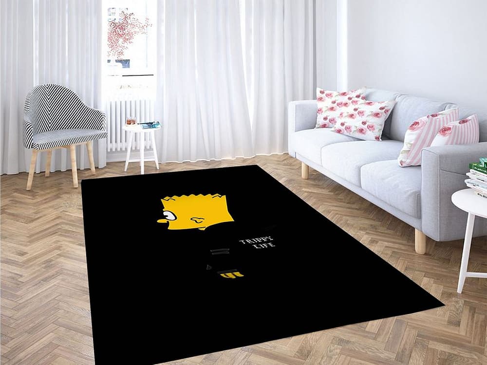 Bart Simpson Trippy Living Room Modern Carpet Rug