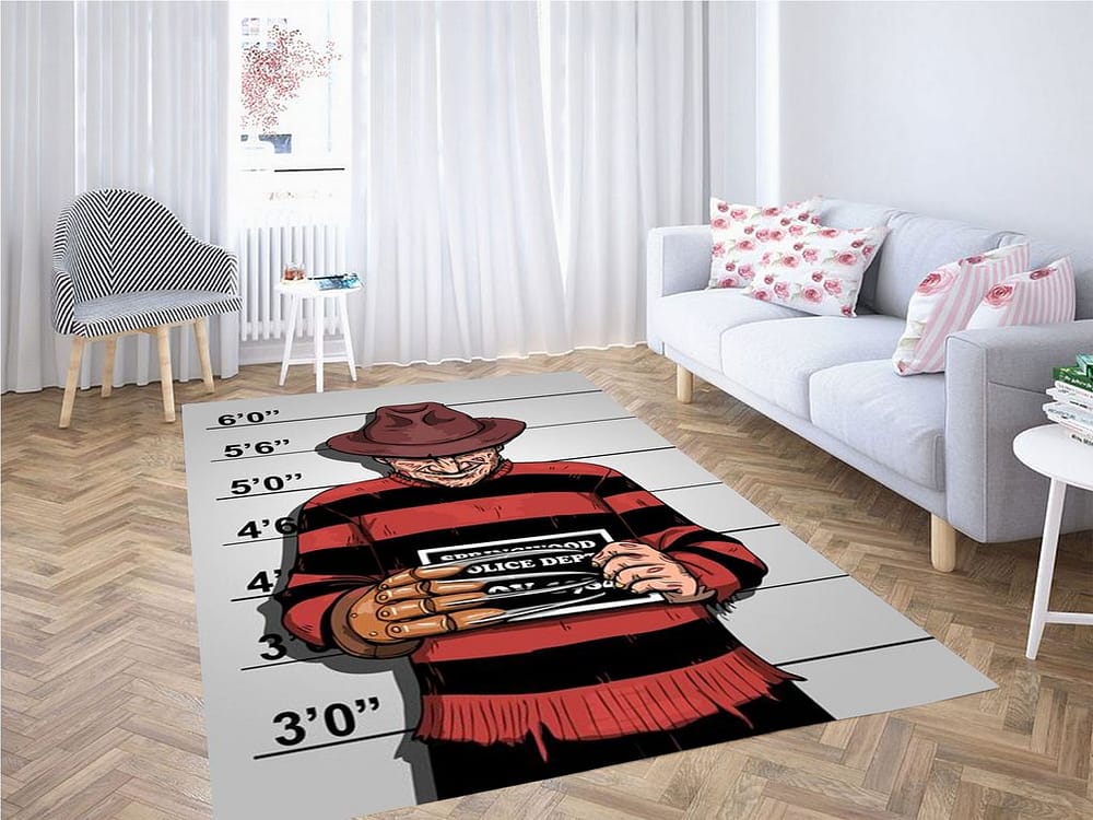 Freddy Krueger Mugshot Living Room Modern Carpet Rug