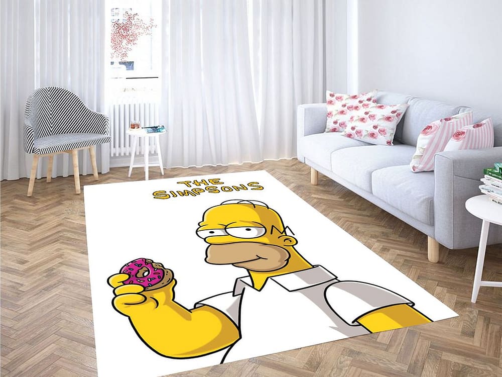 Homer The Simpsons Living Room Modern Carpet Rug