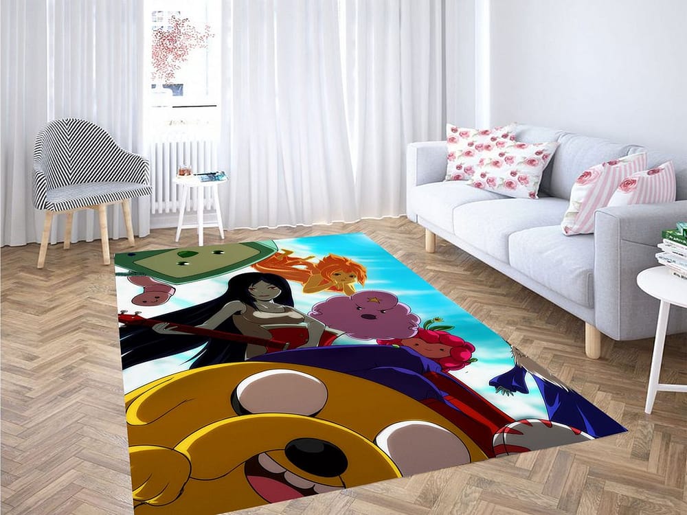 Jack And Friends Adventure Time Living Room Modern Carpet Rug