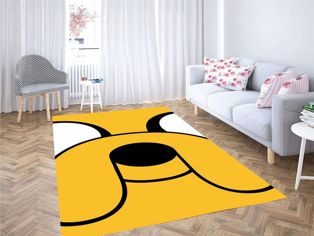 Jake Face Adventure Time Living Room Modern Carpet Rug