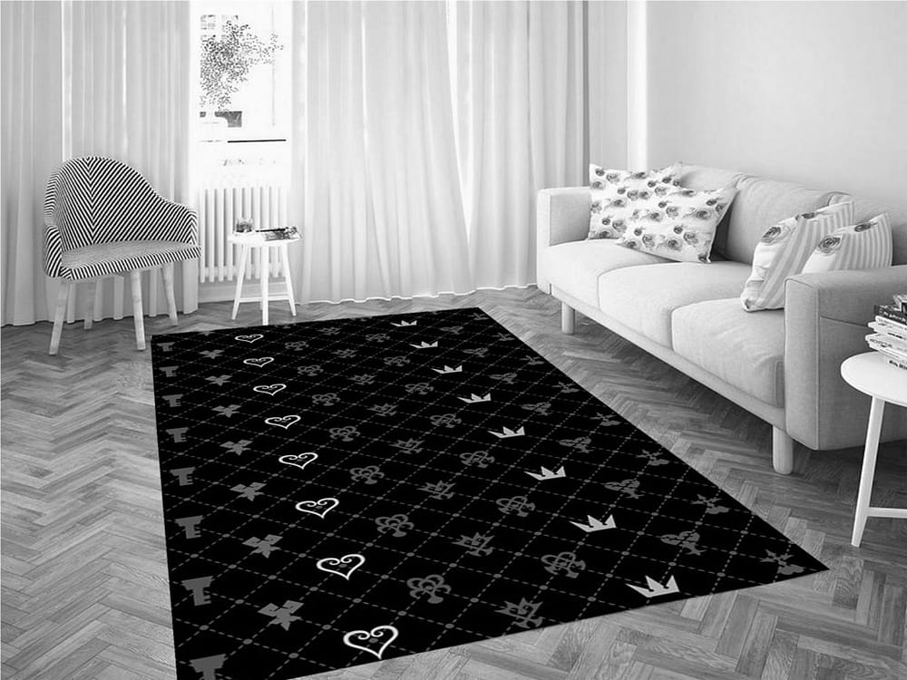 Kingdom Hearts Patterns Living Room Modern Carpet Rug