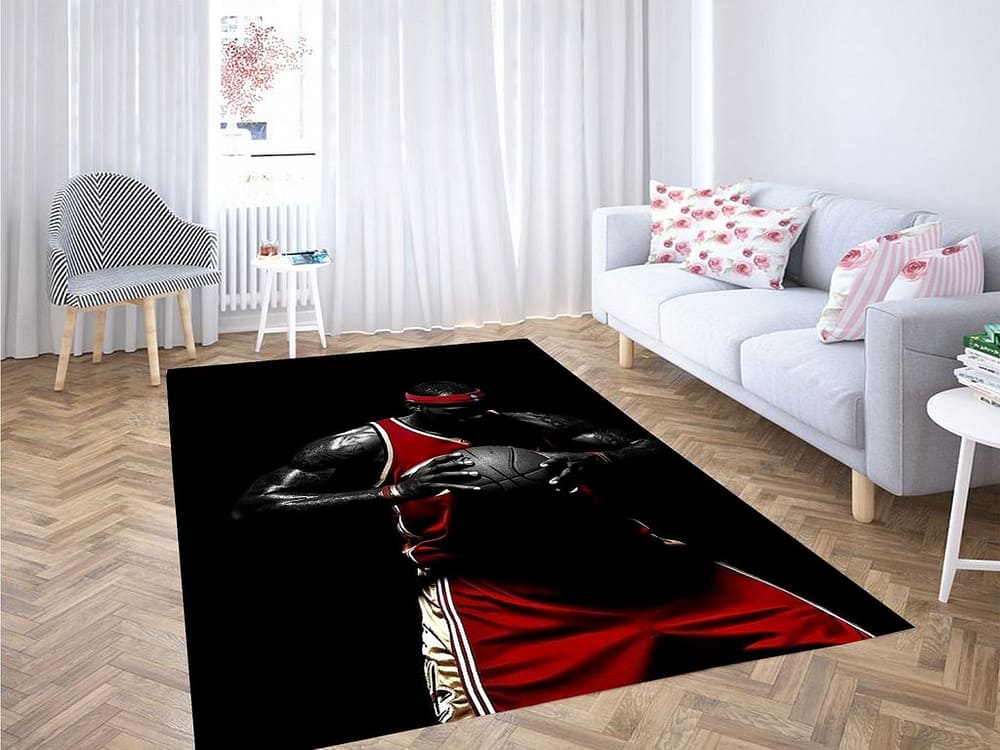 Lebron James Player Nba Living Room Modern Carpet Rug