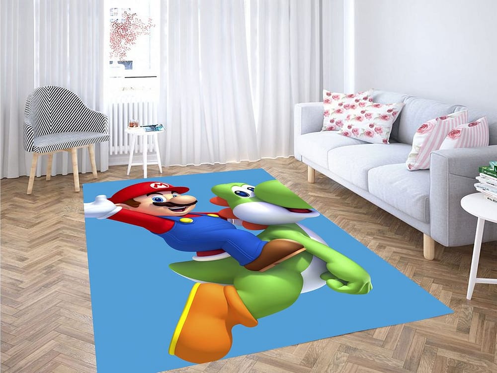 New Super Mario Bros Living Room Modern Carpet Rug