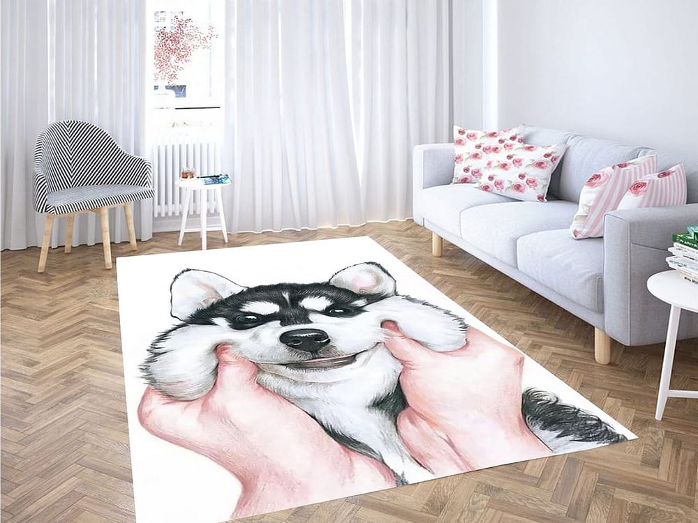 Smile Dog Living Room Modern Carpet Rug
