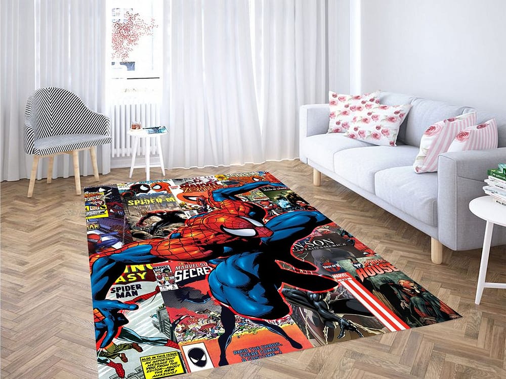 Spiderman Comic Living Room Modern Carpet Rug