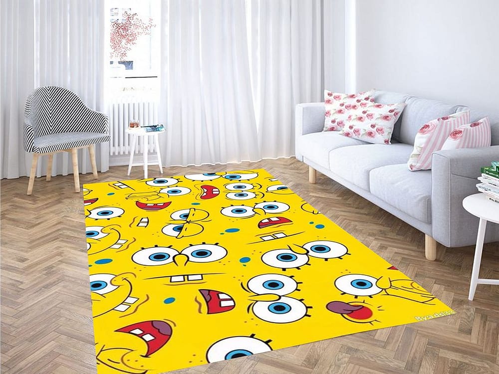Spongebob Wallpaper Living Room Modern Carpet Rug