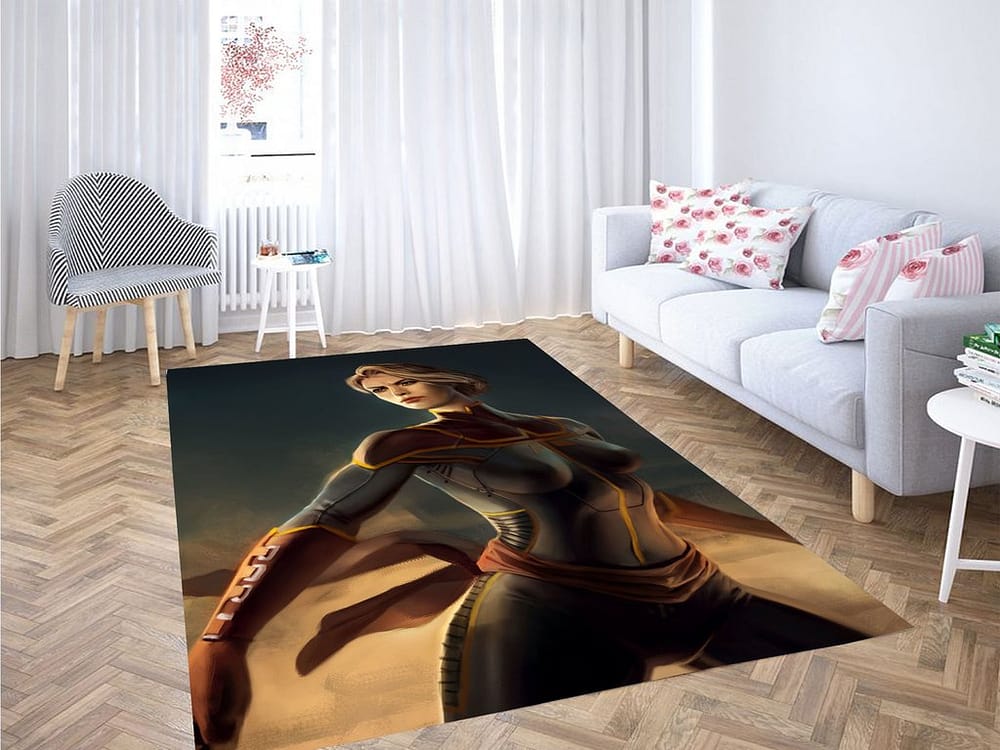 Style Art Captain Marvel Living Room Modern Carpet Rug