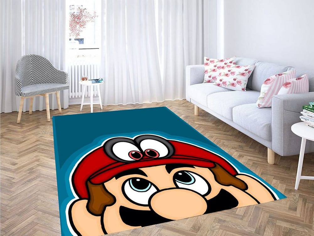 Super Mario Close Up Living Room Modern Carpet Rug