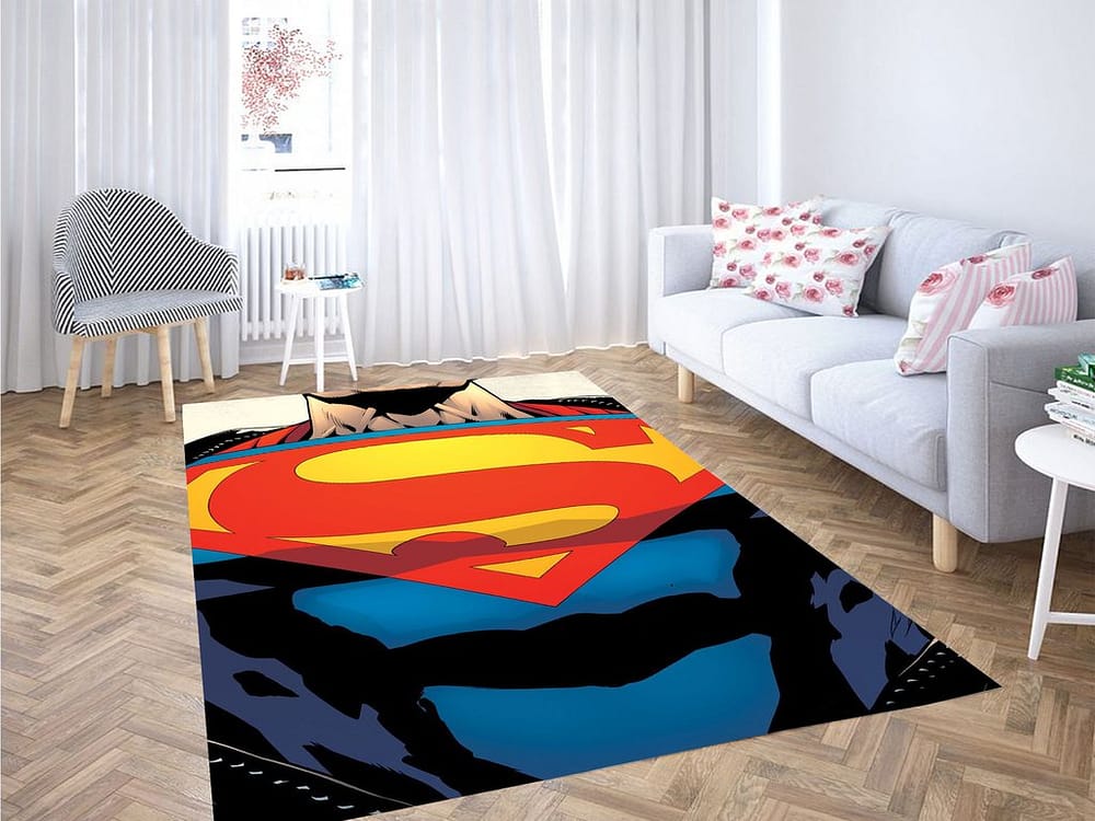 Superman Body Living Room Modern Carpet Rug