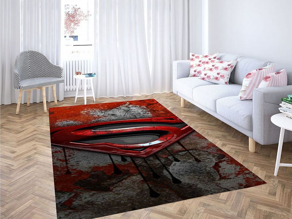 Superman Superhero Living Room Modern Carpet Rug