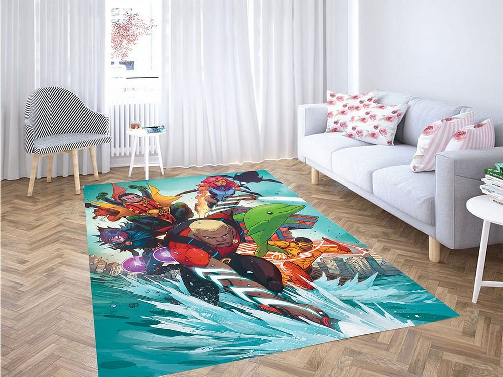 Teen Titans Cartoon Sea Living Room Modern Carpet Rug