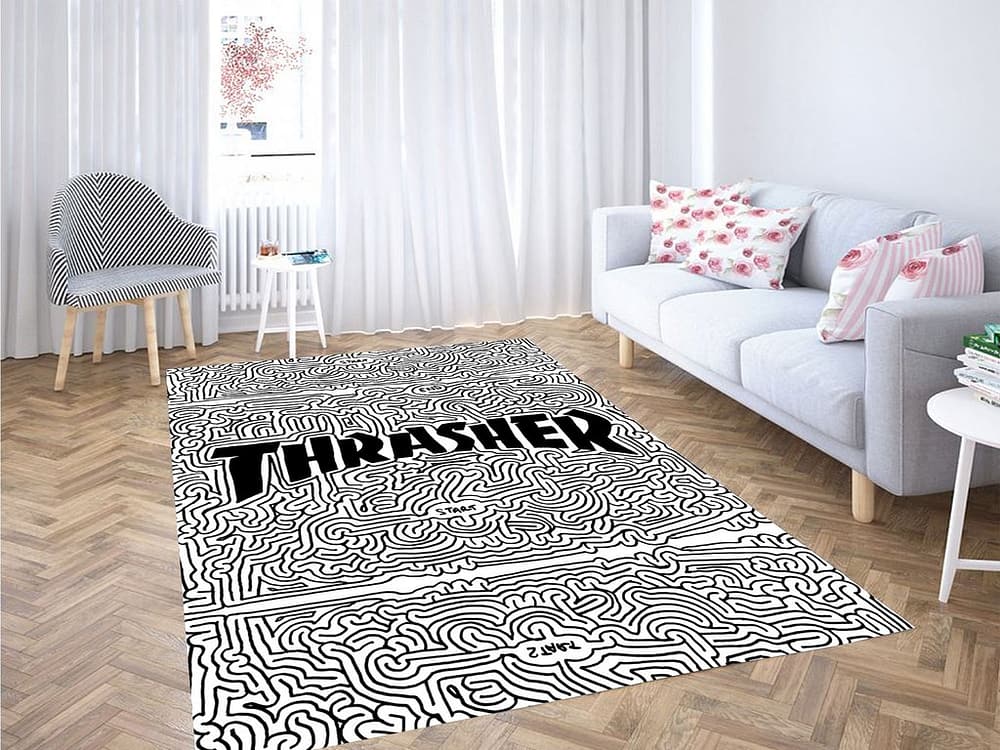 Thrasher Start And End Living Room Modern Carpet Rug