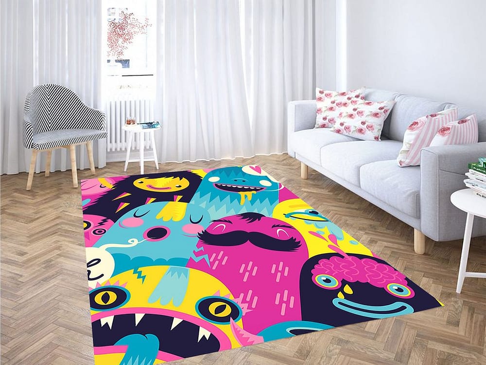 Vector Adventure Time Living Room Modern Carpet Rug