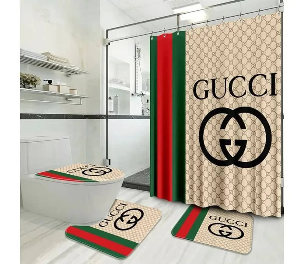Gucci Beige Stripe Luxury Bathroom Sets
