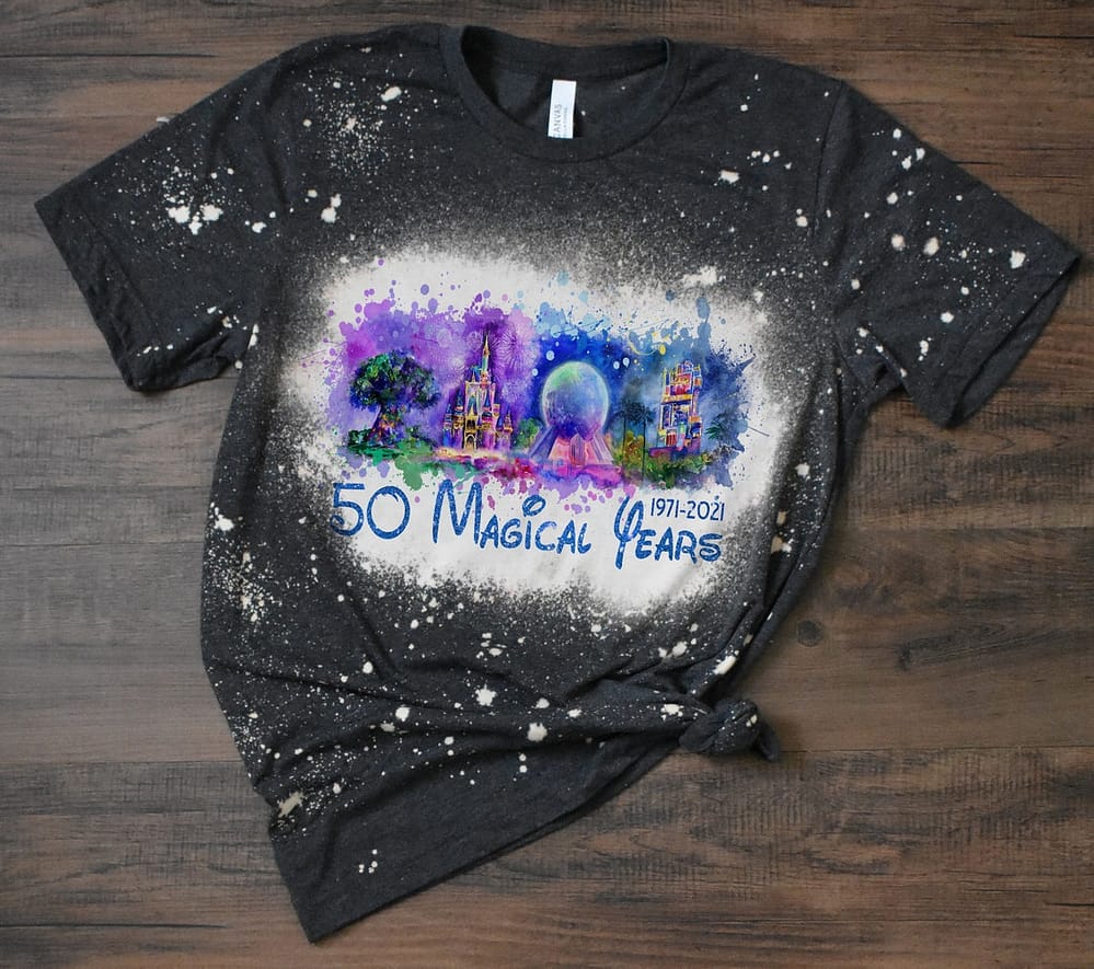 Inktee Store - Disney 50Th Anniversary Unisex Bleached Shirt Image