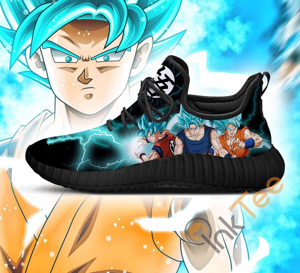 Inktee Store - Goku Saiyan Blue Dragon Ball Anime Reze Shoes Image