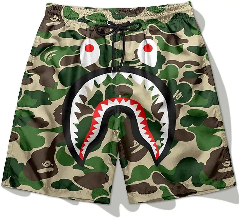 Real Bape Shark Swim Trunks Shorts