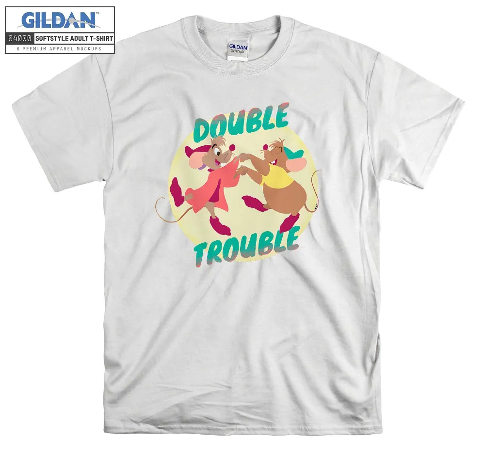 Inktee Store - Disney Cinderella Jaq And Gus Double Trouble T-Shirt Image