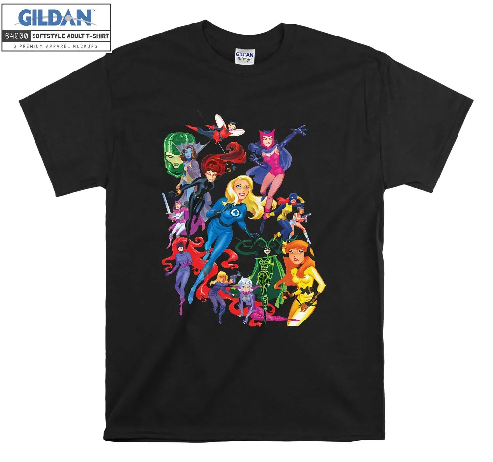 Inktee Store - Marvel Women Of Female Super Heroes T-Shirt Image